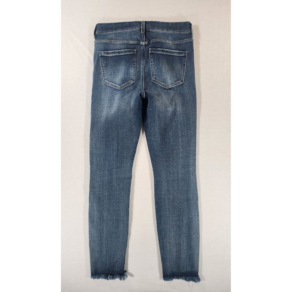Liverpool Ankle Skinny Jeans Womens 6‎ Distressed Blue Frayed Hem Stretch Denim - Picture 7 of 7